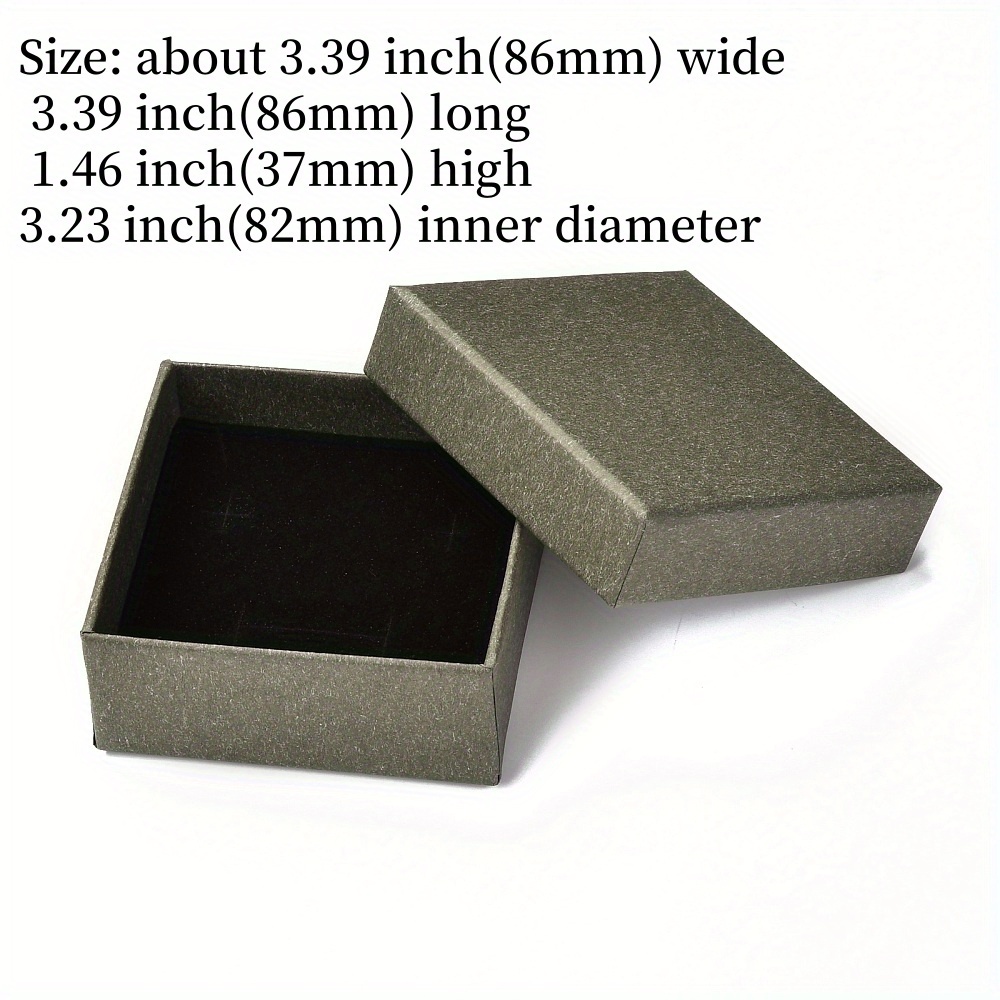 Square Jewelry Boxes with Snap Covers and Sponge Mats